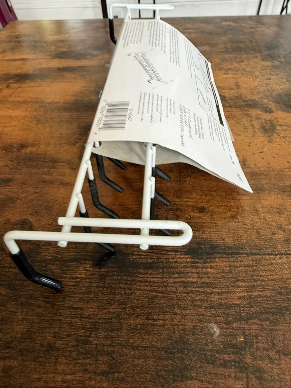 ClosetMaid Black and White Tie & Belt Rack - Wall-Mount Organizer new